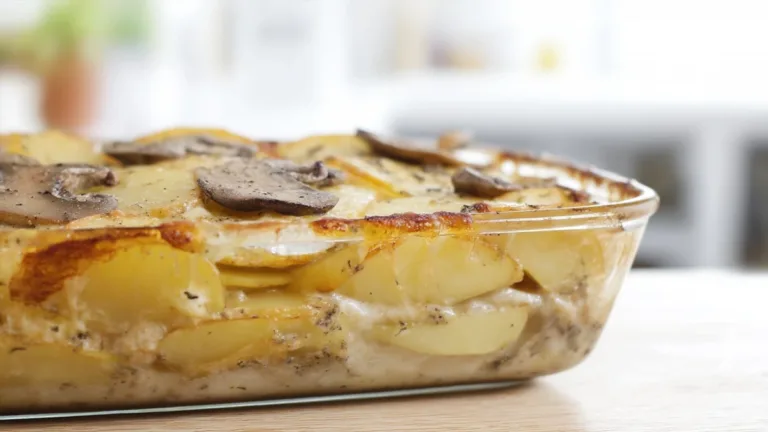 Фото блюда: Картофельная запеканка с белыми грибами с насыщенным ароматом леса