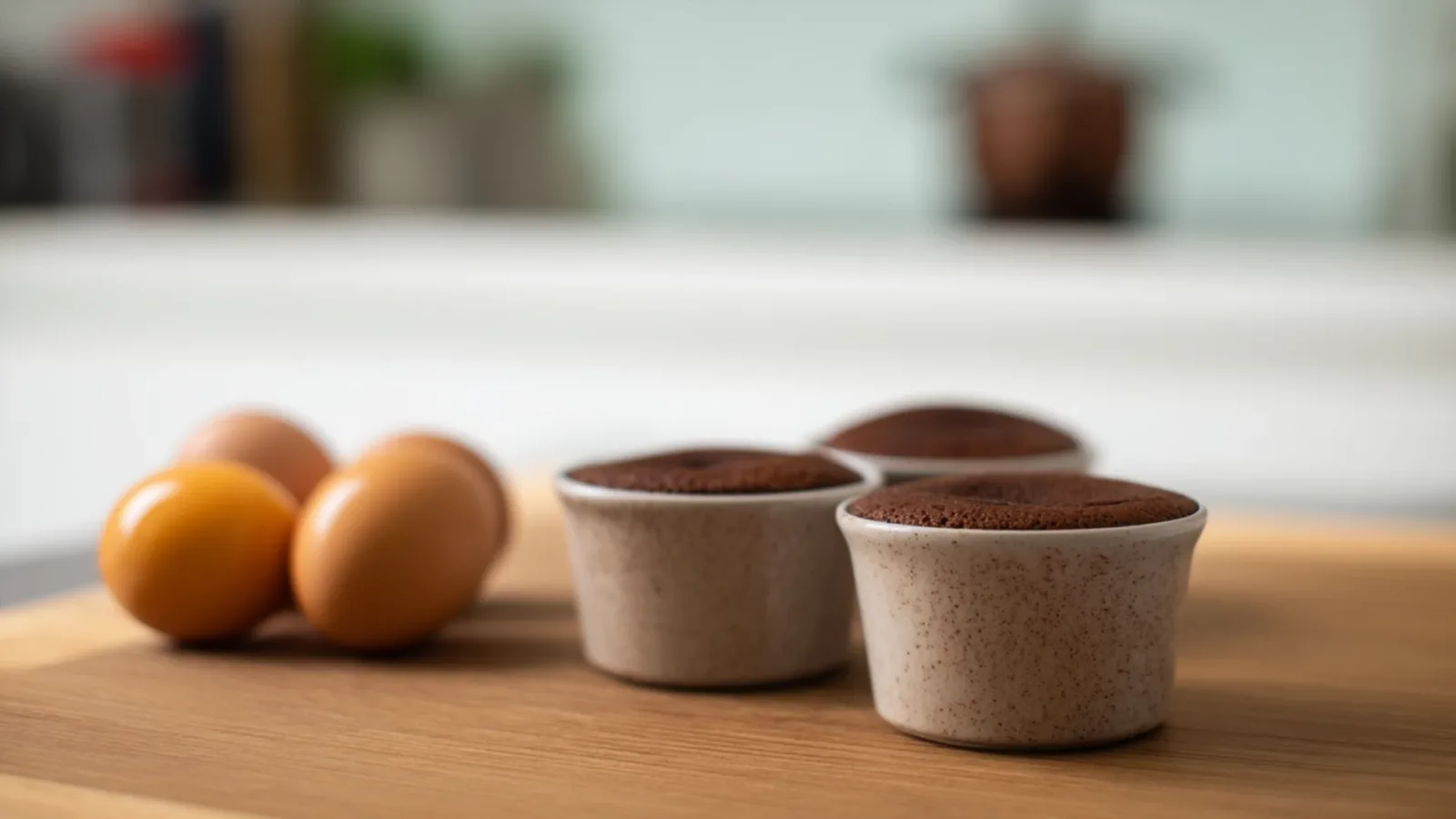 Фото блюда: Нежный заварной шоколадный пирог с мягким центром