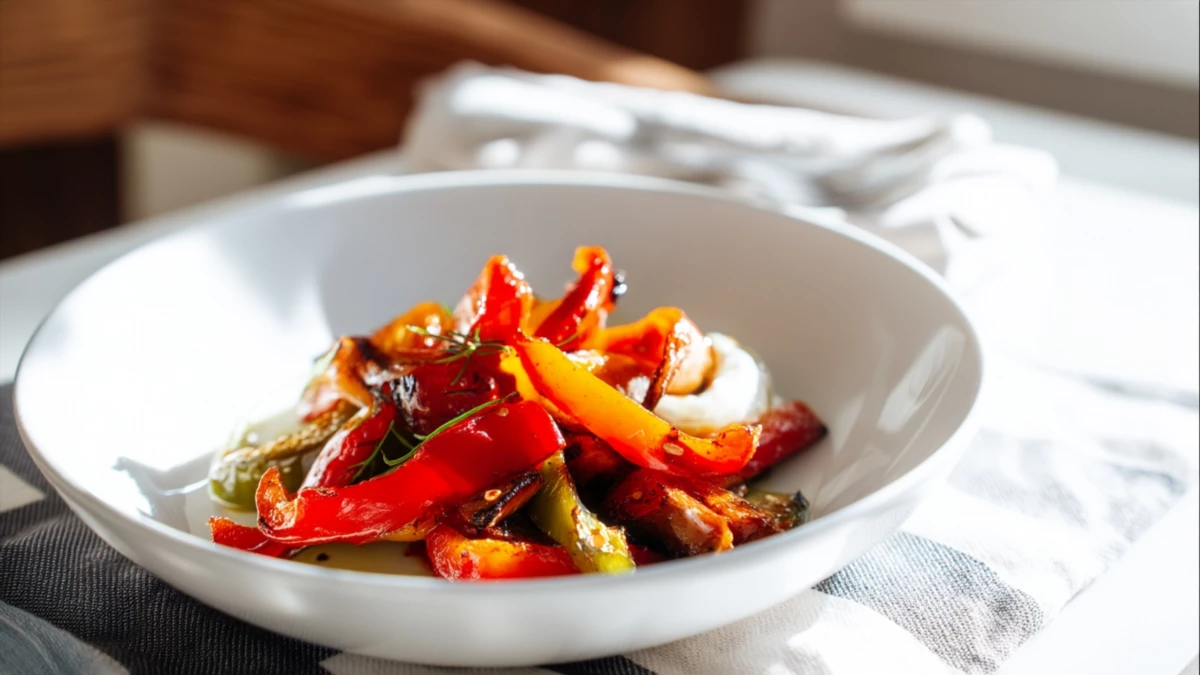 Фото блюда: Жареный конгрио со сладким перцем, рецепт с фото