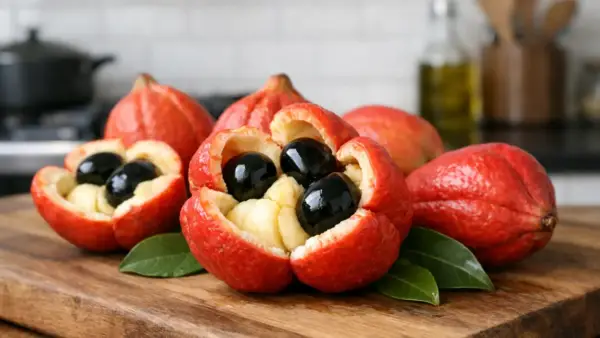 Плод акки раскрытый с мякотью