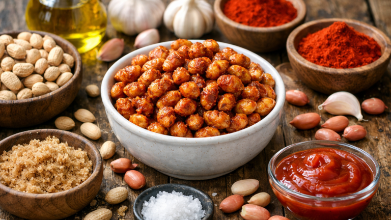 Фото блюда: Арахис барбекю с паприкой в духовке с насыщенной корочкой