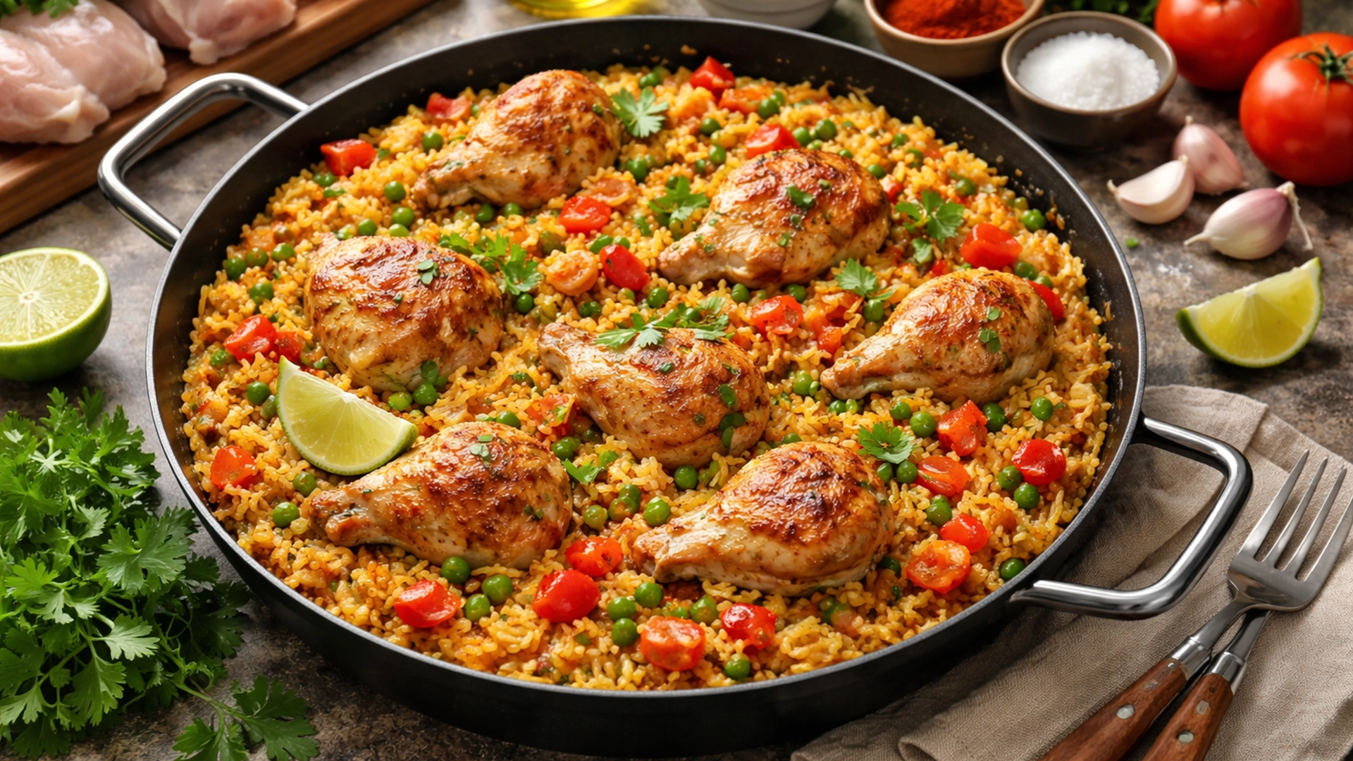 Фото блюда: Арроз кон польо с курицей и овощами по панамскому рецепту