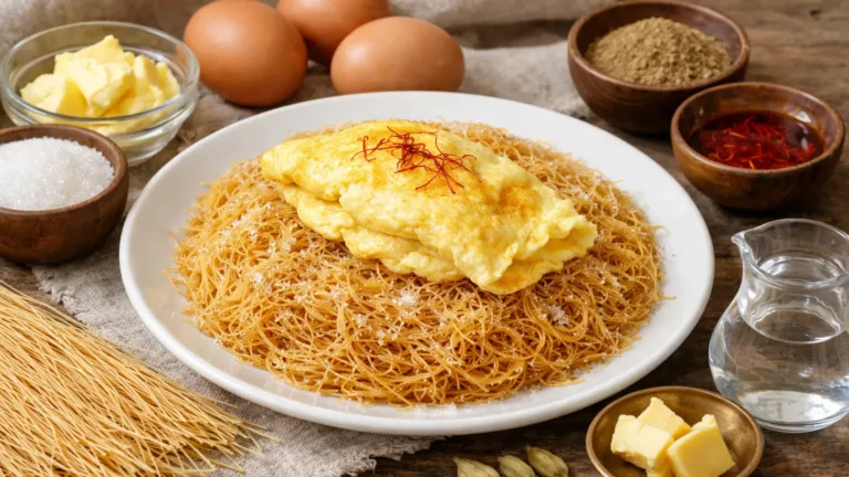 Фото блюда: Балаит сладкая вермишель с яйцом и ароматом кардамона