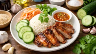 Фото рецепта: Бай сач чрук с рисом и свининой в ароматном маринаде