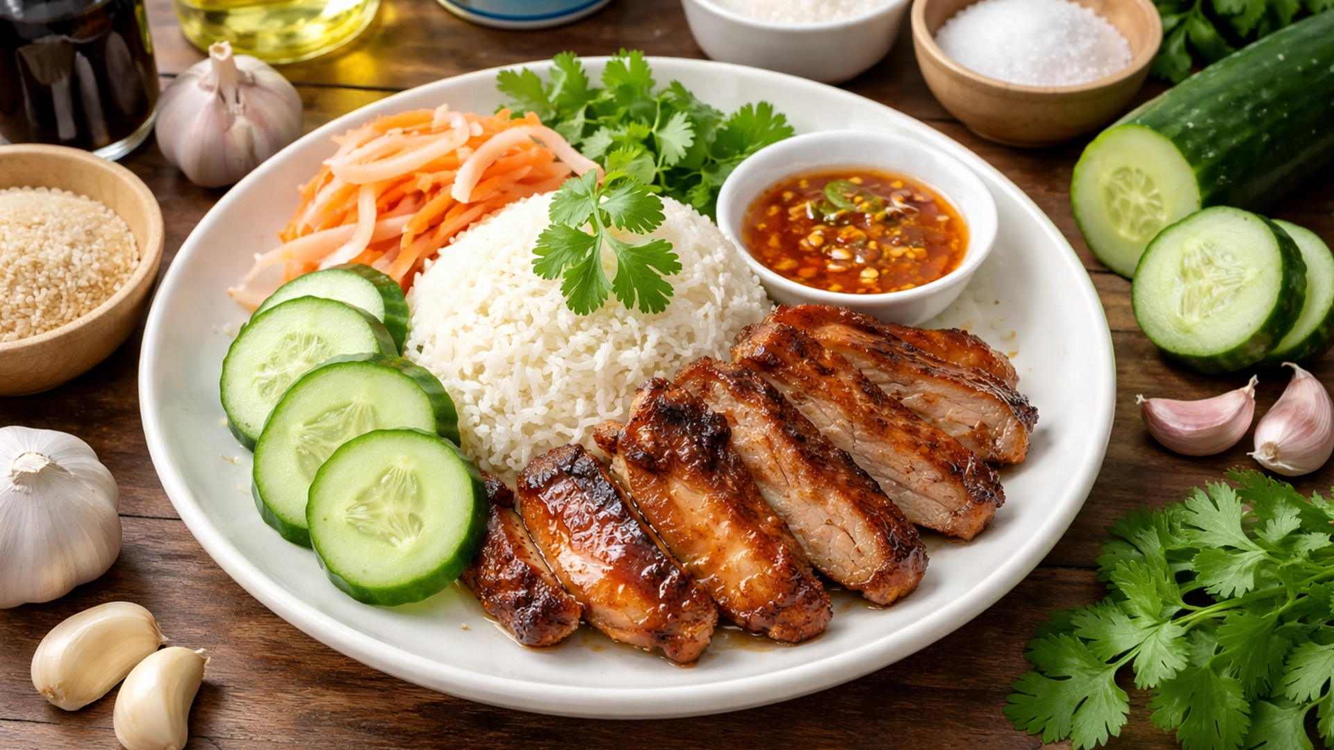 Фото блюда: Бай сач чрук с рисом и свининой в ароматном маринаде