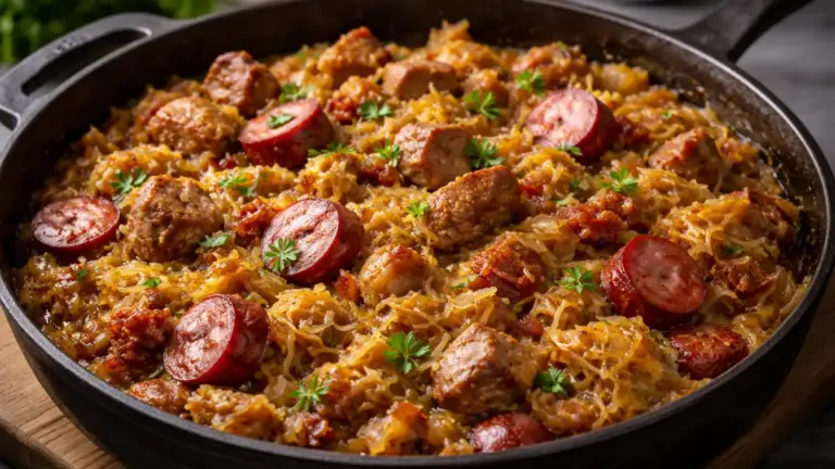 Фото блюда: Бигос, тушеная капуста с мясом и колбасой