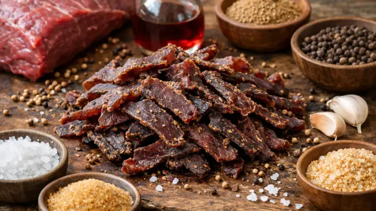 Фото блюда: Билтонг сушеное мясо со специями по южноафрикански