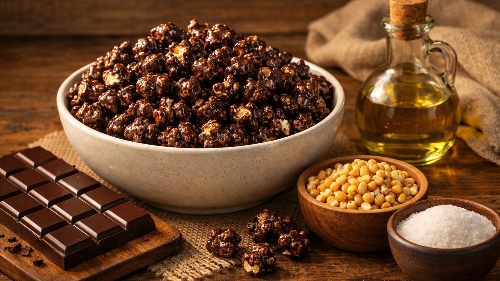 Фото блюда: Шоколадный попкорн в глазури