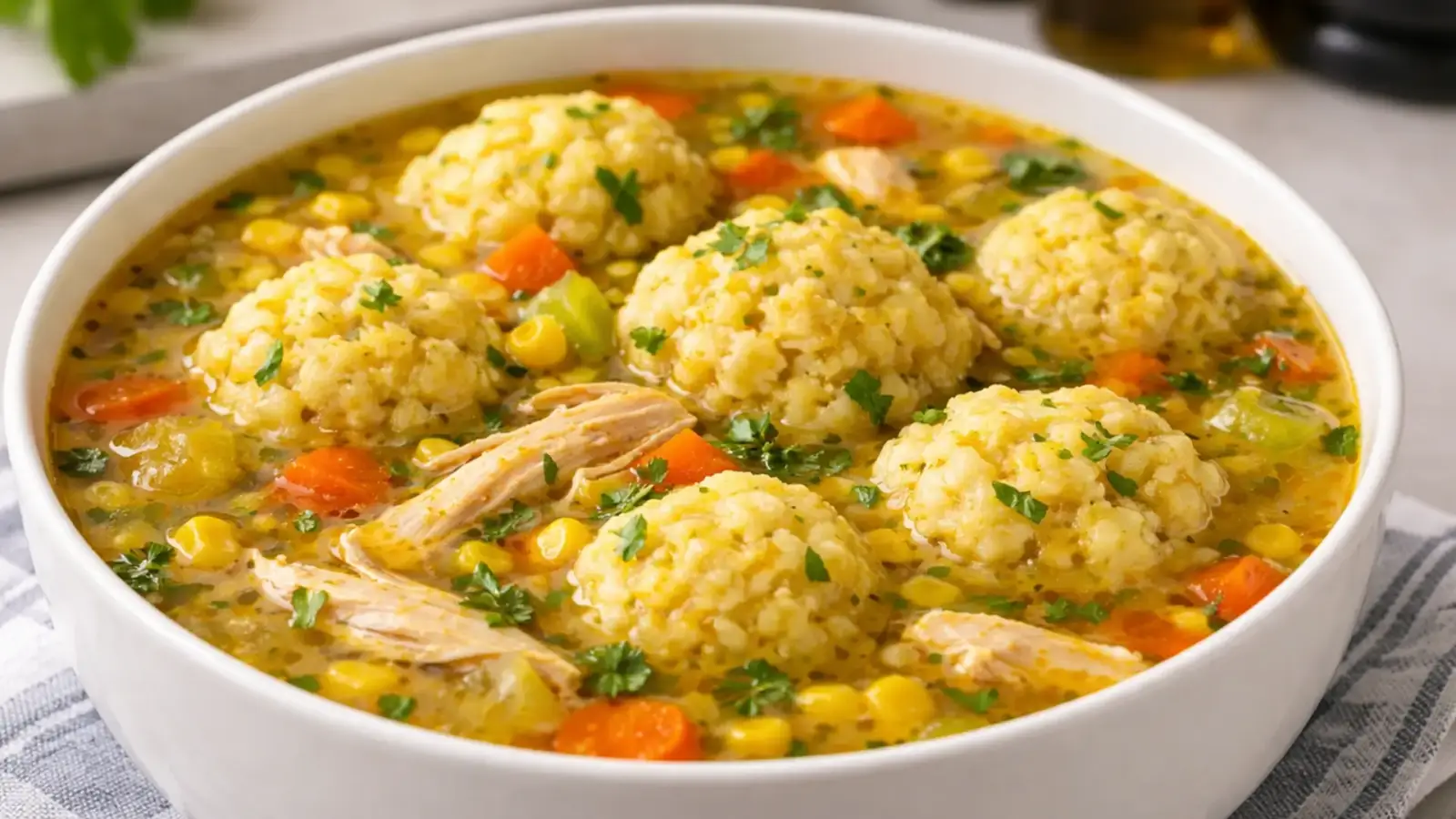 Фото блюда: БорИ борИ суп с кукурузными клецками, рецепт с фото