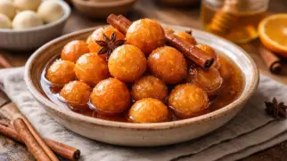 Фото рецепта: Буниуелос сладкие шарики в сиропе по никарагуанскому рецепту