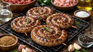 Фото рецепта: Буреворс колбаски на гриле по южноафрикански