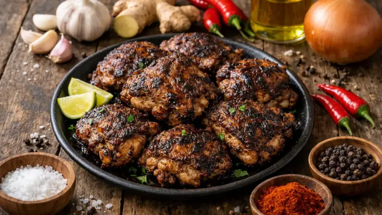 Фото блюда: Джерк курица с острыми специями и пряным маринадом