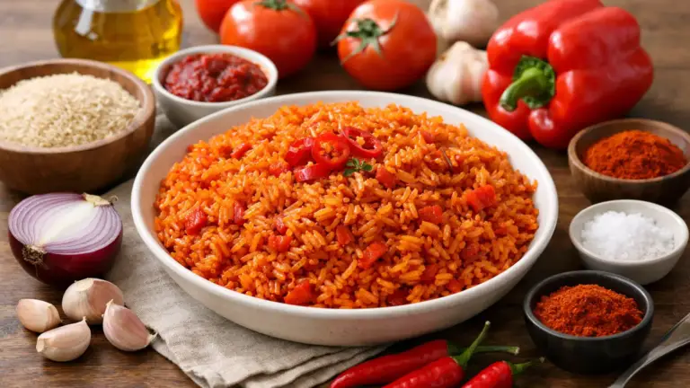 Фото блюда: Джоллоф райс с томатами и специями по нигерийскому рецепту