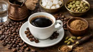 Фото рецепта: Эфиопский кофе с кардамоном насыщенный ароматный напиток