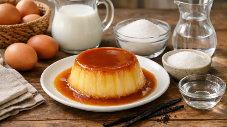 Фото блюда: Флан кубано карамельный десерт с нежной текстурой и ванильным ароматом