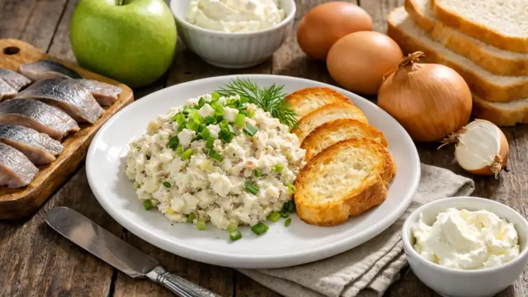 Фото блюда: Форшмак из сельди с яблоком и сливочным сыром кремовая закуска