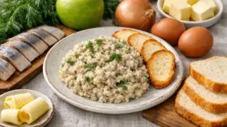 Фото рецепта: Форшмак из сельди с яблоком и укропом ароматная нежность