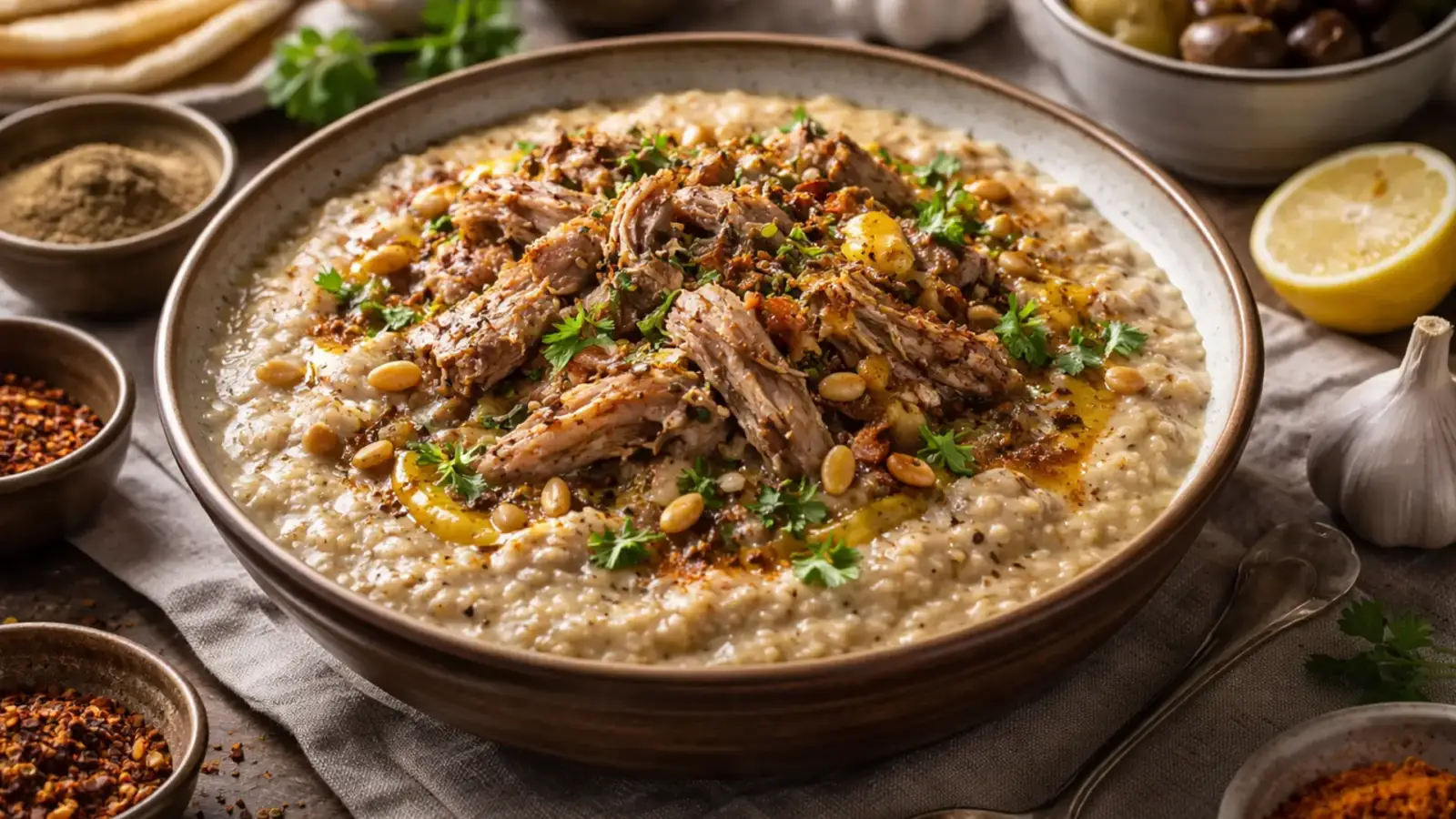 Фото блюда: Харис — пшеничная каша с мясом по оманскому рецепту, рецепт с фото