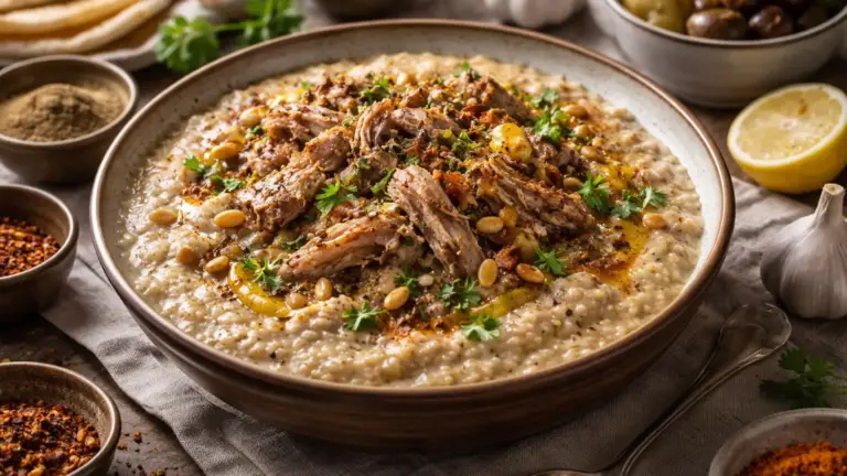 Фото блюда: Харис — пшеничная каша с мясом по оманскому рецепту