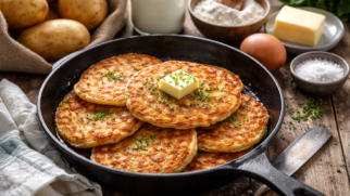 Фото рецепта: Боксти картофельные лепешки на сковороде с нежной текстурой