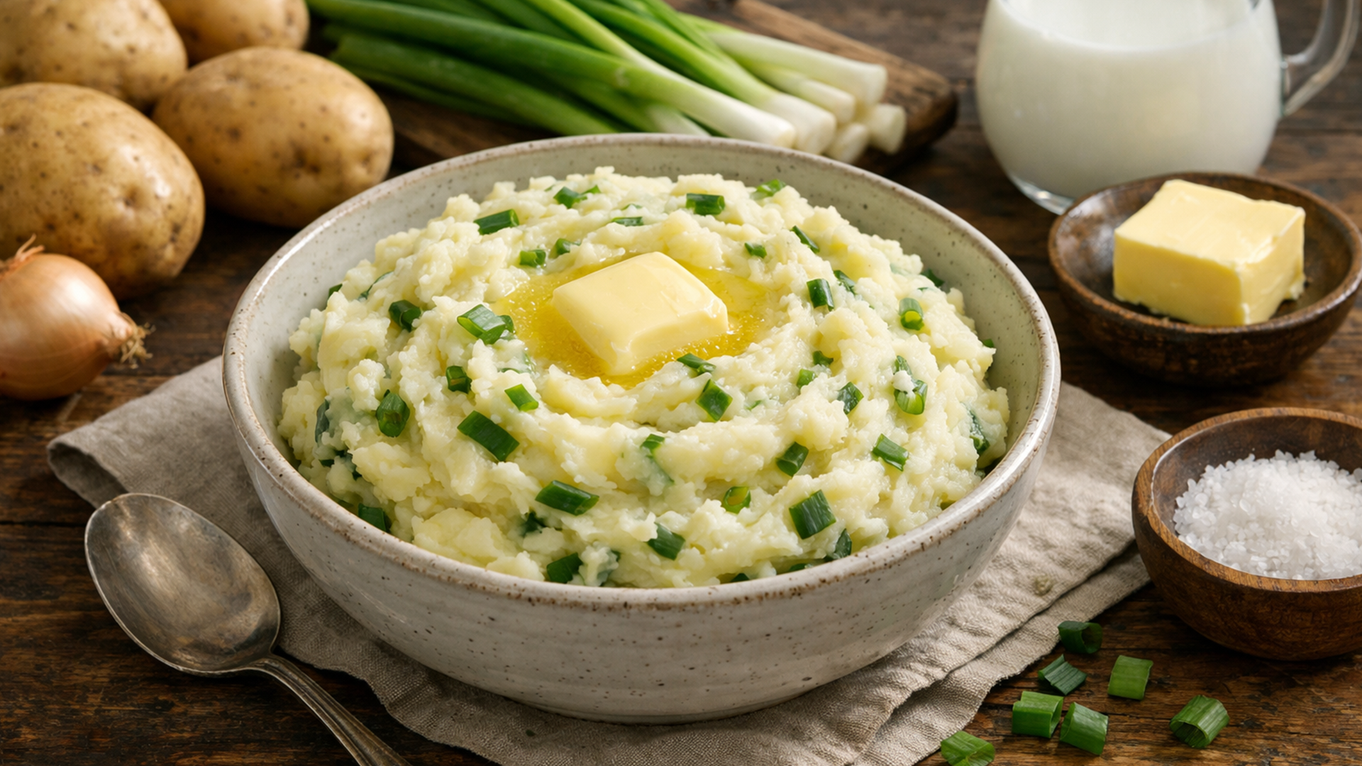 Фото блюда: Чамп картофельное пюре с зеленым луком и сливочной текстурой