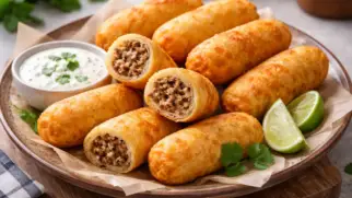 Фото рецепта: Кариманьола рулеты из маниоки с мясом