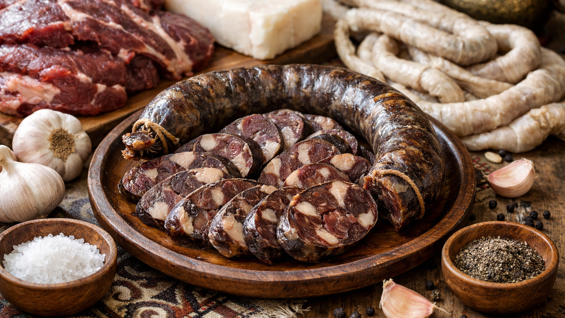 Фото блюда: Казы домашняя колбаса из конины с насыщенным вкусом и специями