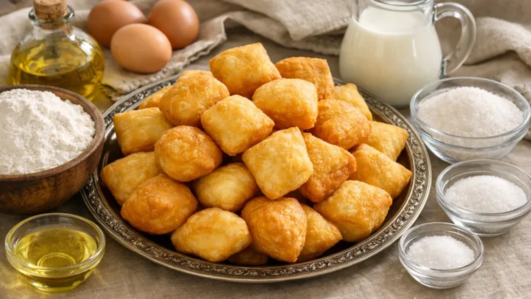 Фото блюда: Баурсаки жареные лепешки на молочном тесте с хрустящей корочкой