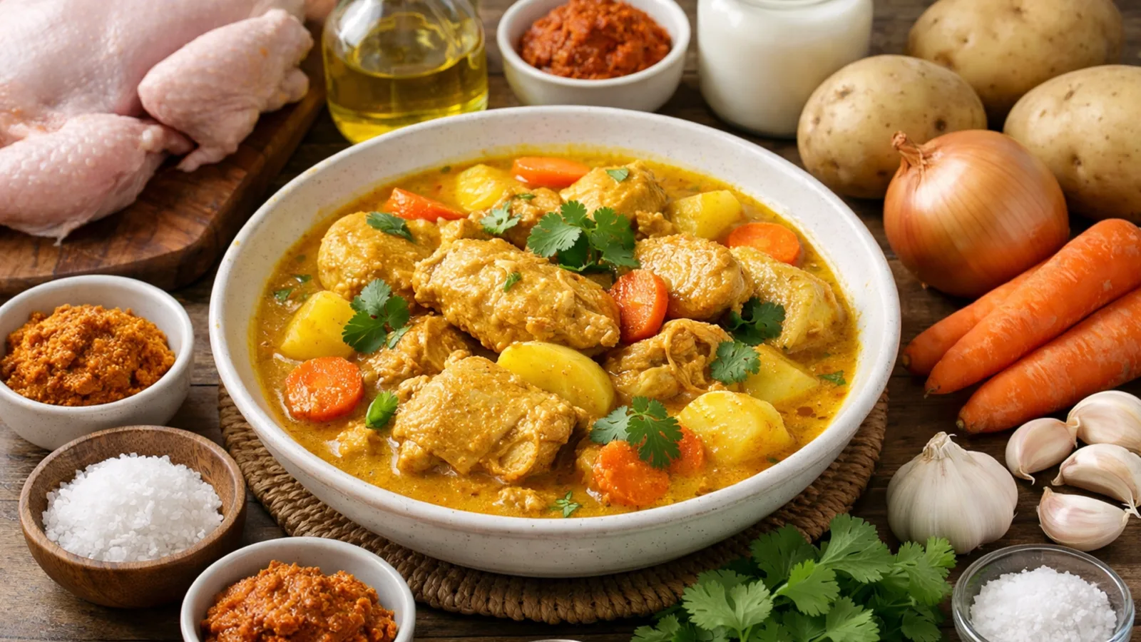 Фото блюда: Кхмер карри с курицей и кокосовым молоком ароматный домашний, рецепт с фото