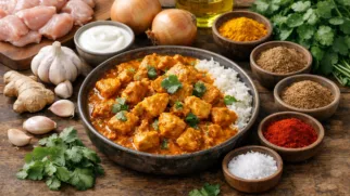 Фото рецепта: Корма из курицы с нежным йогуртовым соусом по пакистанскому рецепту