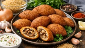 Фото блюда: Хрустящая кубба с сочной мясной начинкой