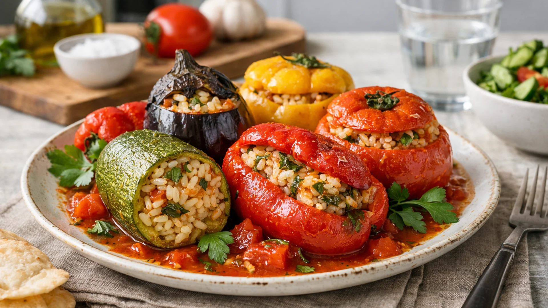 Фото блюда: Махши фаршированные овощи с рисом