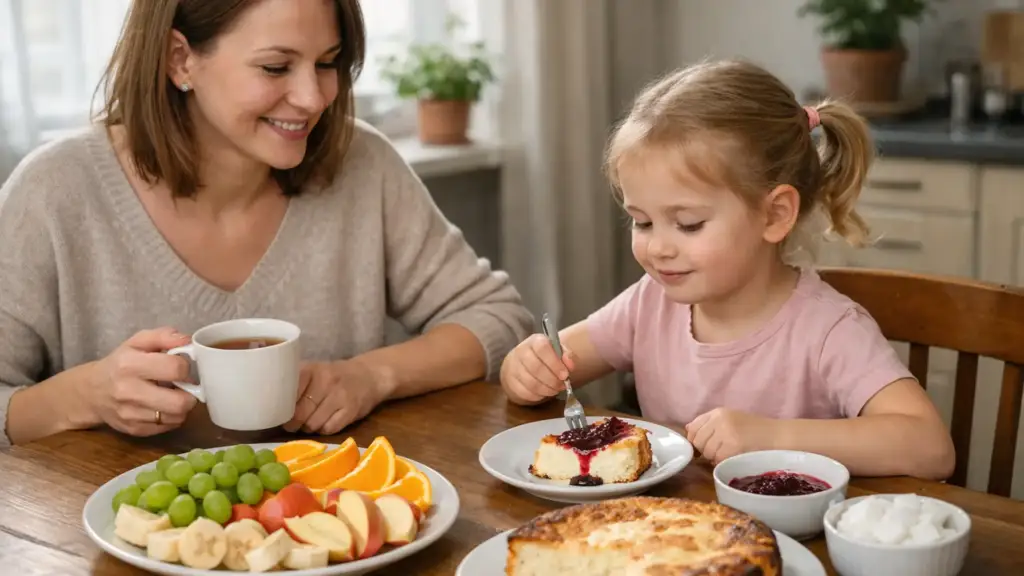 Полдник для ребёнка и взрослого дома