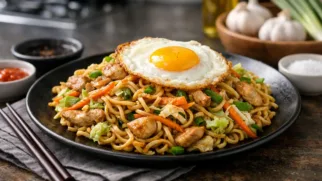 Фото рецепта: Мие горенг жареная лапша с овощами