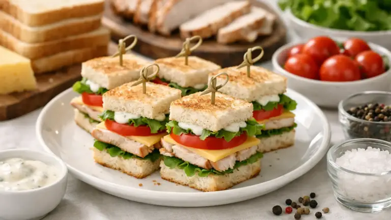 Фото блюда: Мини сэндвич с индейкой и сыром для второго завтрака