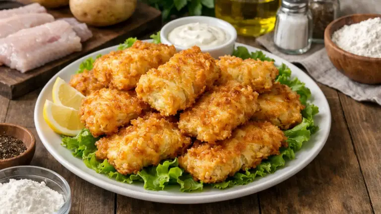 Фото блюда: Минтай в картофельном кляре с румяной плотной корочкой