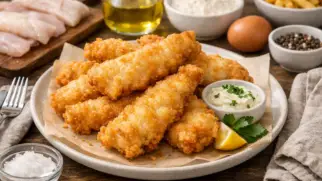 Фото рецепта: Минтай в классическом кляре с хрустящей корочкой