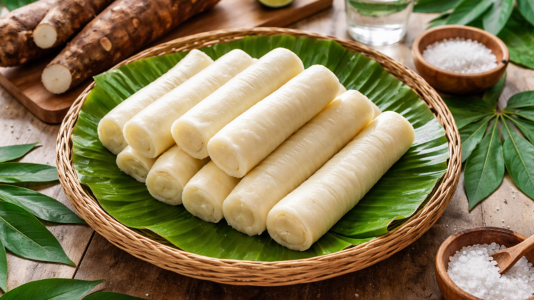 Фото блюда: Миондо рулеты из ферментированной маниоки по камерунскому рецепту