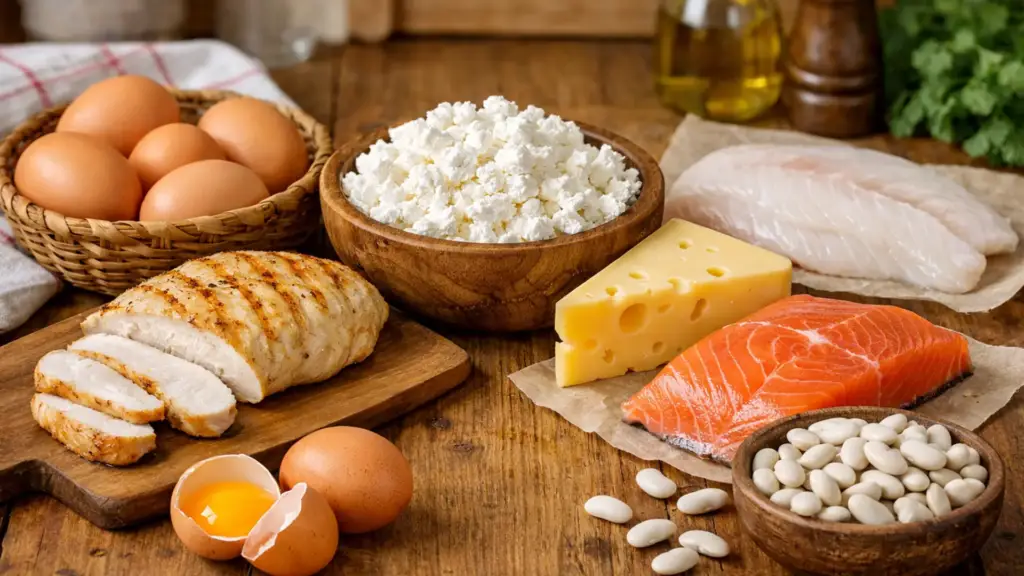 источники белка для школьника яйца курица творог
