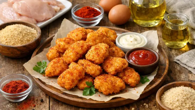 Фото блюда: Наггетсы куриные с паприкой сладкой с хрустящей корочкой