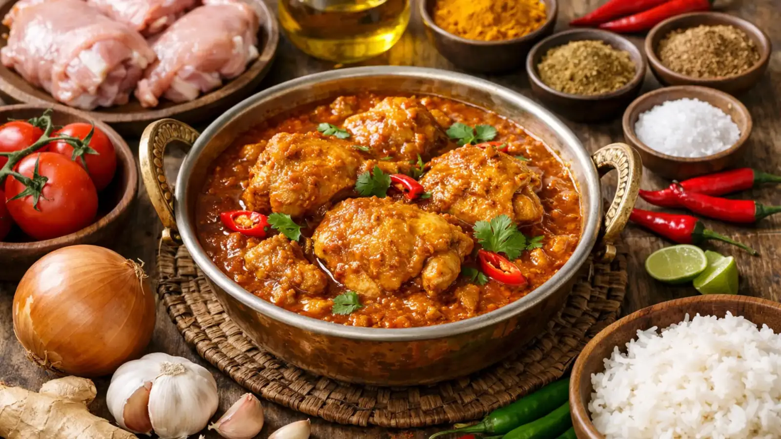 Фото блюда: Непальское куриное карри с пряностями и насыщенным соусом, рецепт с фото