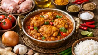 Фото рецепта: Непальское куриное карри с пряностями и насыщенным соусом