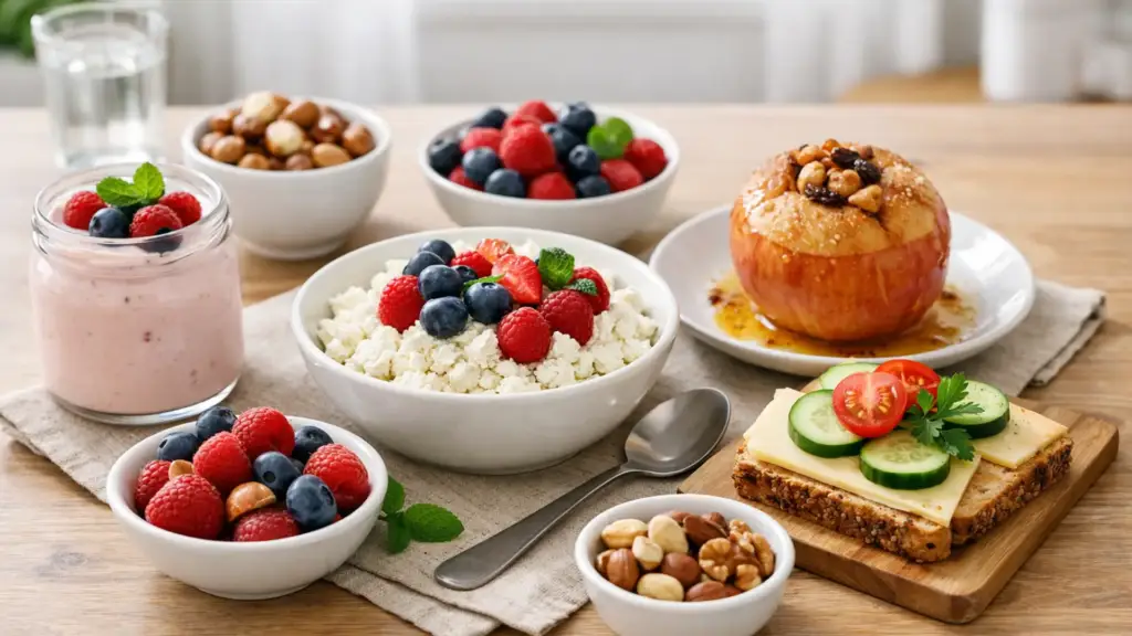 Варианты полезной еды на полдник