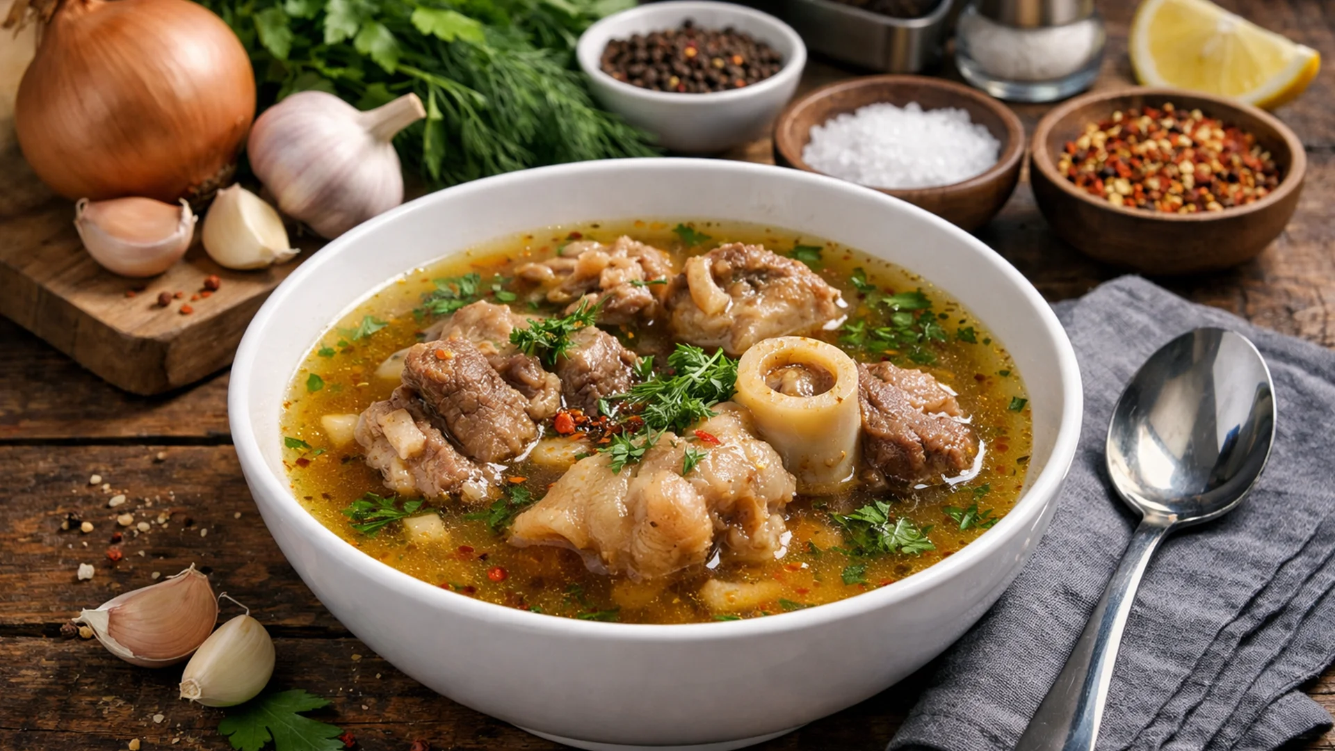 Фото блюда: Наваристая пача из говяжьих ножек