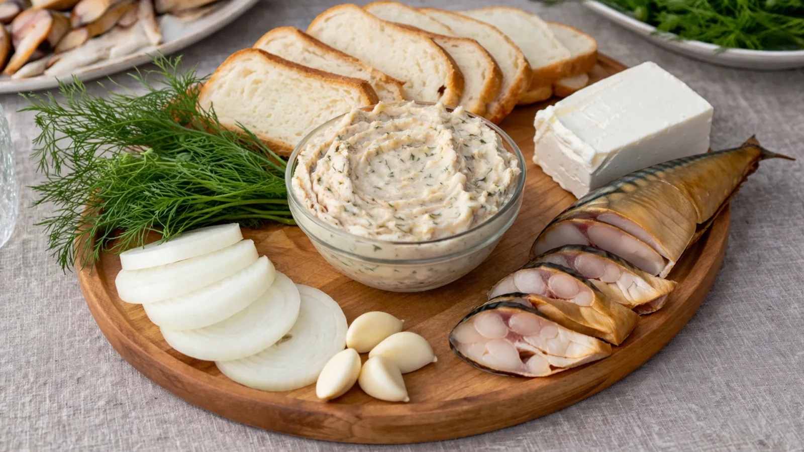 Фото блюда: Паштет из копченой скумбрии с сыром нежный домашний вариант, рецепт с фото