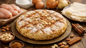 Фото блюда: Пастилья пирог с курицей и миндалем по мароккански пряный вкус