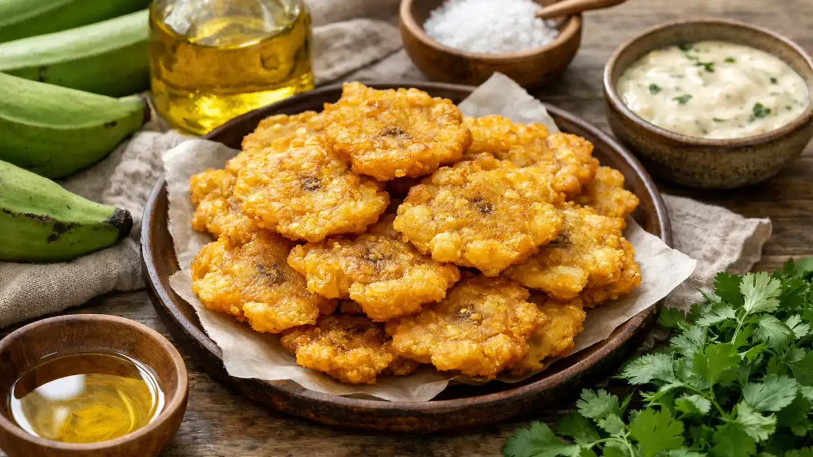 Фото блюда: Патаконес жареные ломтики бананов по костарикански, рецепт с фото