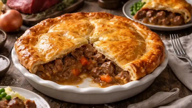 Фото блюда: Пай с мясом и густой подливкой по новозеландскому рецепту