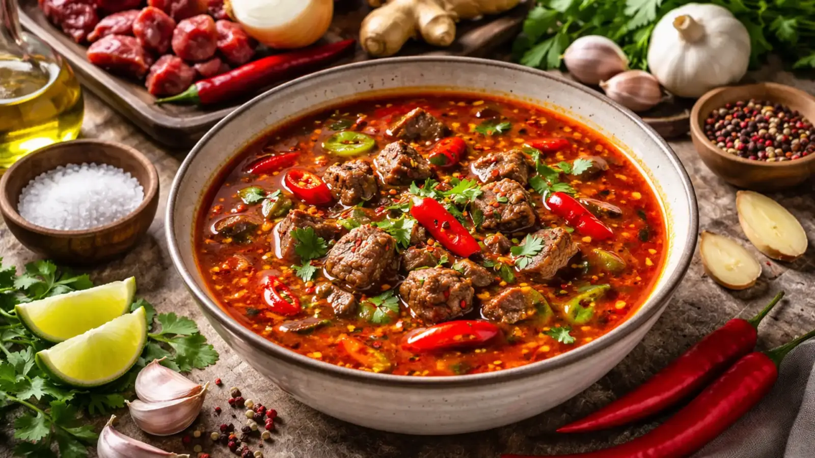 Фото блюда: Перечный суп с мясом и специями по нигерийскому рецепту, рецепт с фото