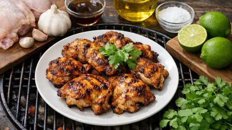 Фото блюда: Пинг гай курица на гриле с чесноком с ароматной корочкой